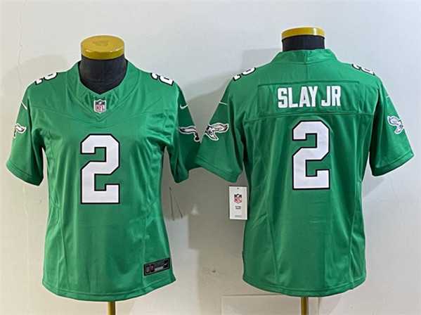 Women's Philadelphia Eagles #2 Darius Slay JR Green 2023 F.U.S.E. Football Stitched Jersey(Run Small),We sell and wholesale Women's Philadelphia Eagles #2 Darius Slay JR Green 2023 F.U.S.E. Football Stitched Jersey(Run Small) on line form chian!